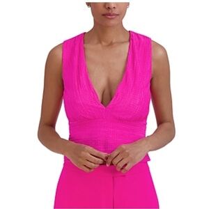 BCBGMAXAZRIA
Sleeveless Plunge Neck Knit Top Medium